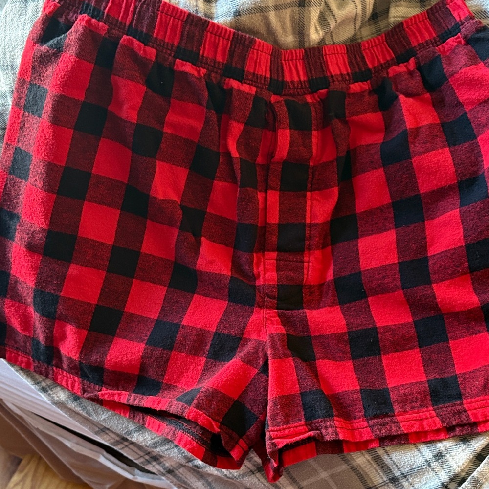 Boxercraft Red and Black Plaid Pajama Shorts